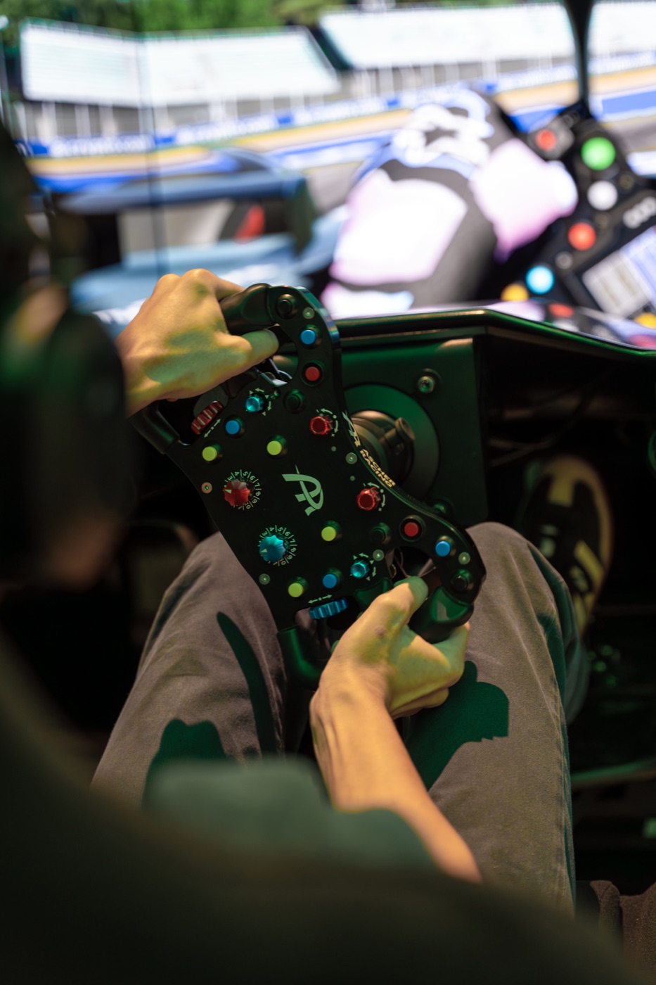 Professional racing simulator steering wheel